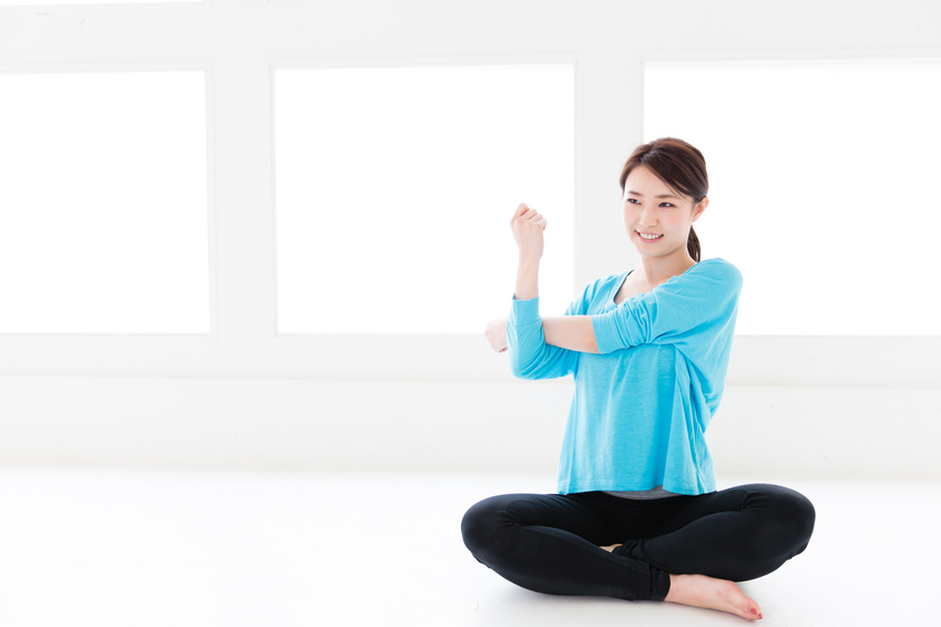 young asian woman exercise image